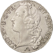France, Louis XV, 1/2 Écu au bandeau, 1/2 ECU, 44 Sols, 1755, Lille, AU(55-58)