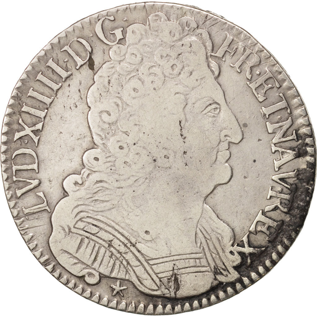 France, Louis XIV, 1/2 Écu aux 3 couronnes, 1713, Montpellier, KM 382.12