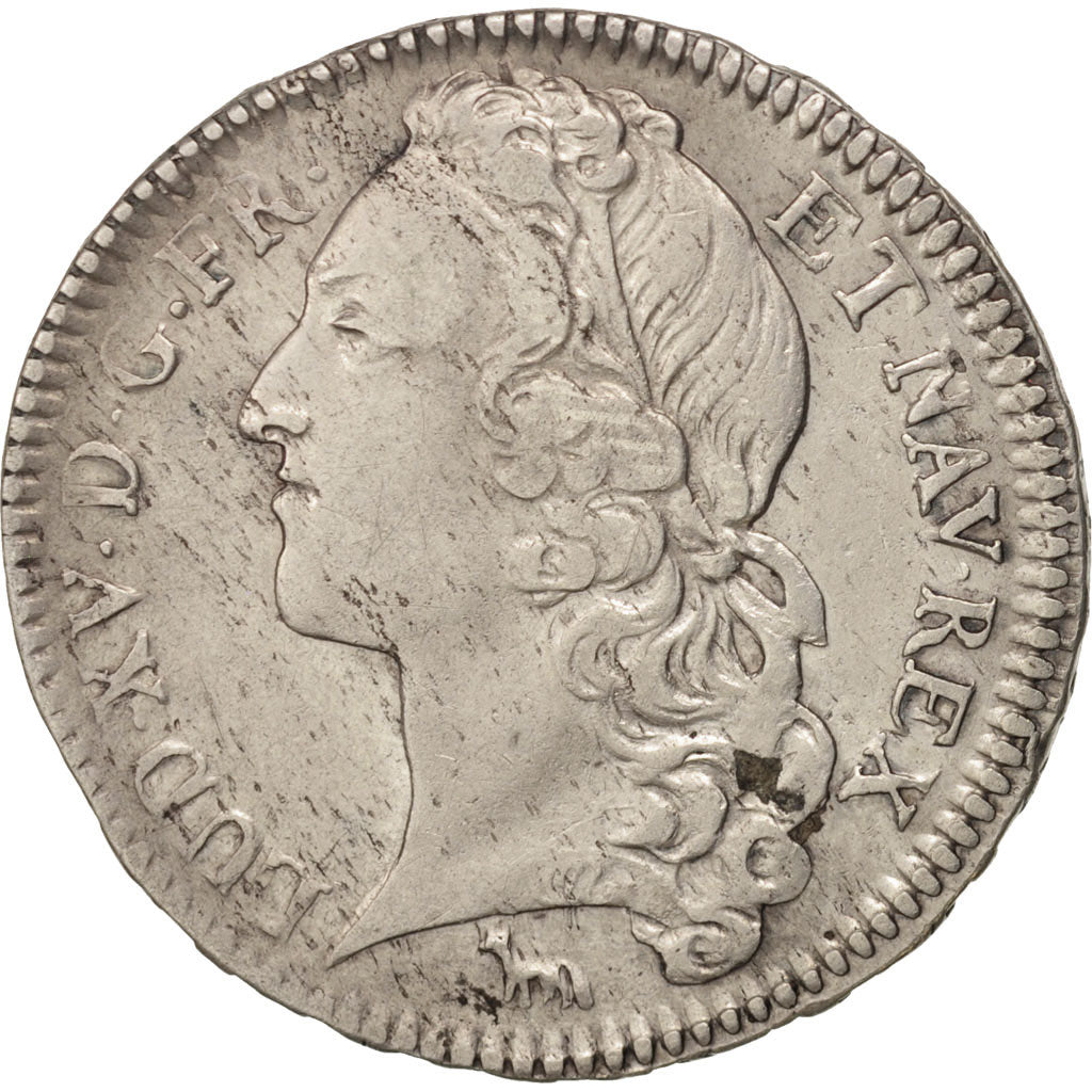 Münze, Frankreich, Louis XV, 1/2 Écu au bandeau, 1/2 ECU, 44 Sols, 1744