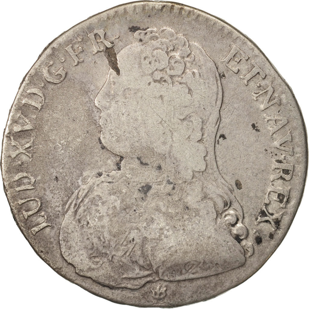 Monnaie, France, Louis XV, 1/2 Écu aux branches d'olivier, 1/2 ECU, 44 Sols