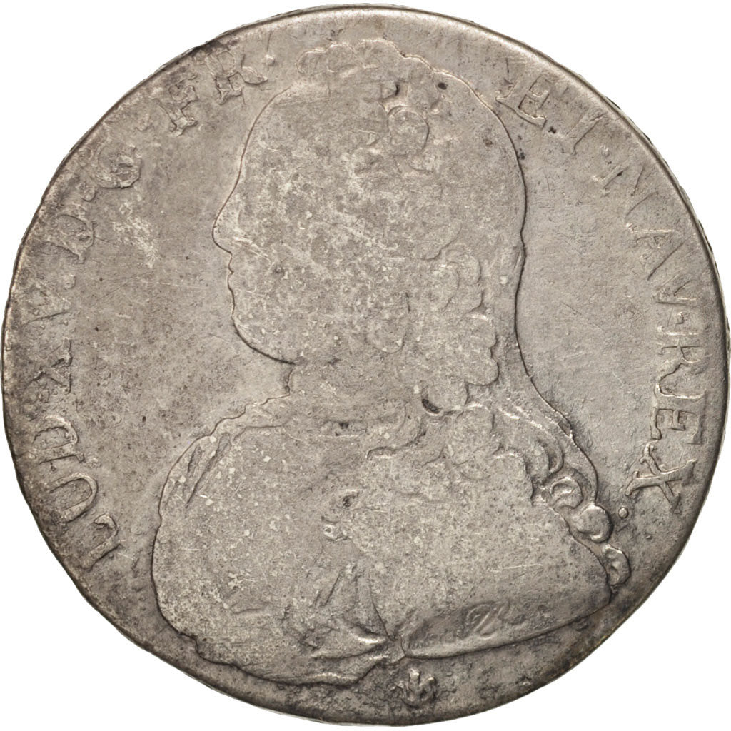 Monnaie, France, Louis XV, 1/2 Écu aux branches d'olivier, 1/2 ECU, 44 Sols