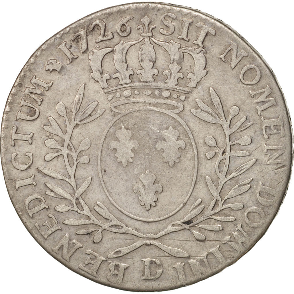 Monnaie, France, Louis XV, 1/2 Écu aux branches d'olivier, 1/2 ECU, 44 Sols