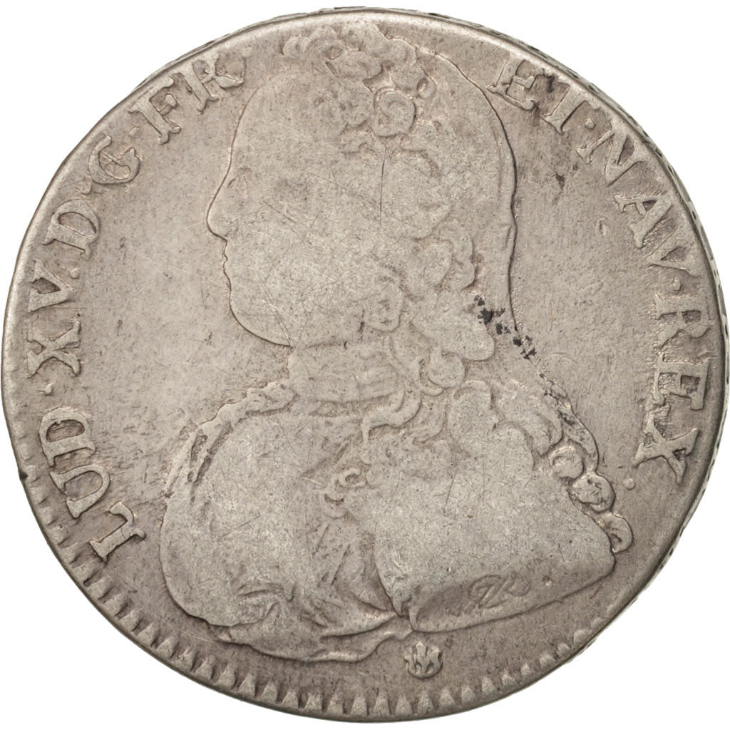 Monnaie, France, Louis XV, 1/2 Écu aux branches d'olivier, 1/2 ECU, 44 Sols