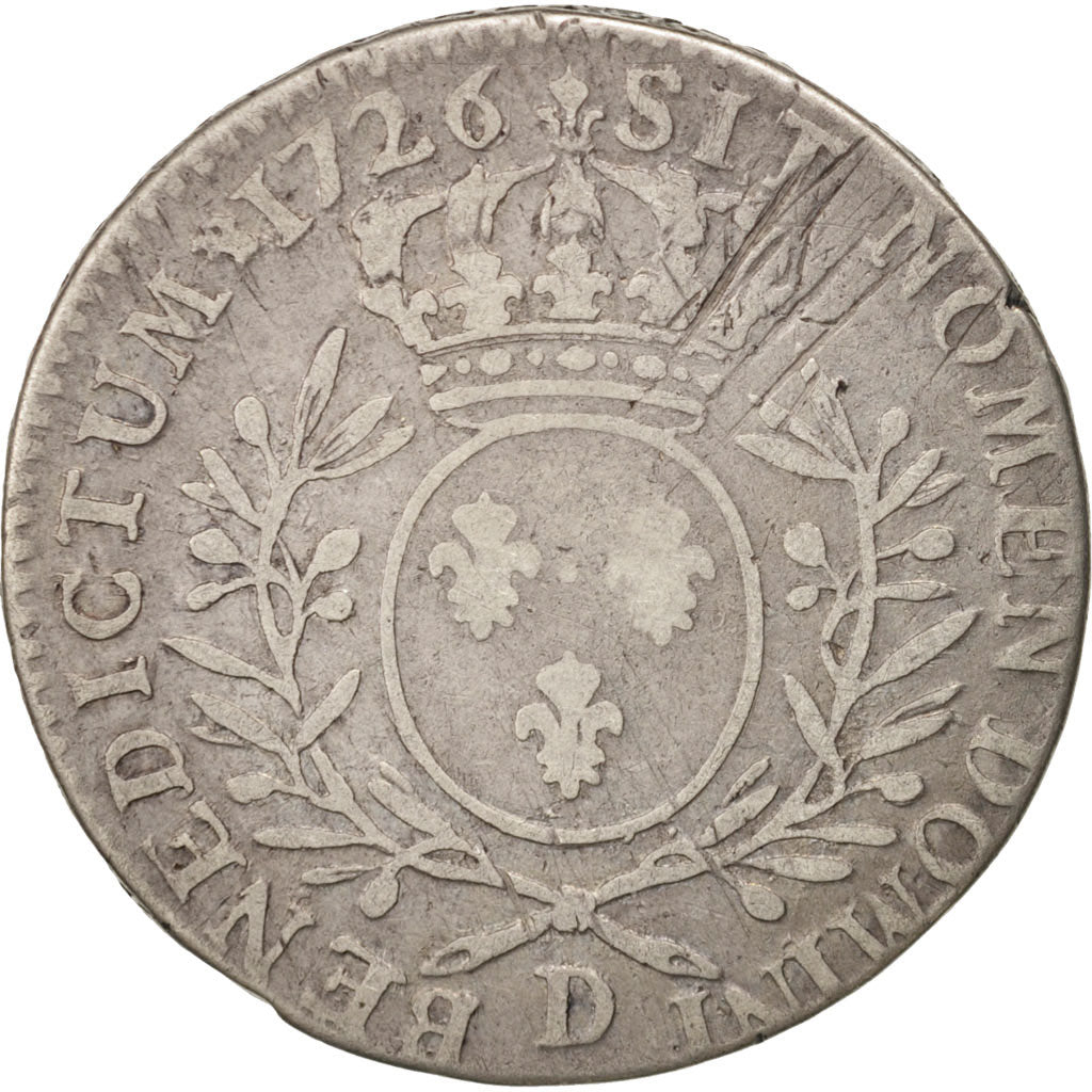 Monnaie, France, Louis XV, 1/2 Écu aux branches d'olivier, 1/2 ECU, 44 Sols