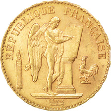 FRANCE, Génie, 20 Francs, 1897, Paris, KM #825, AU(55-58), Gold, Gadoury #1063,