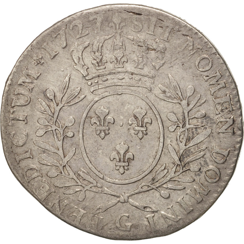 Monnaie, France, Louis XV, 1/2 Écu aux branches d'olivier, 1/2 ECU, 44 Sols
