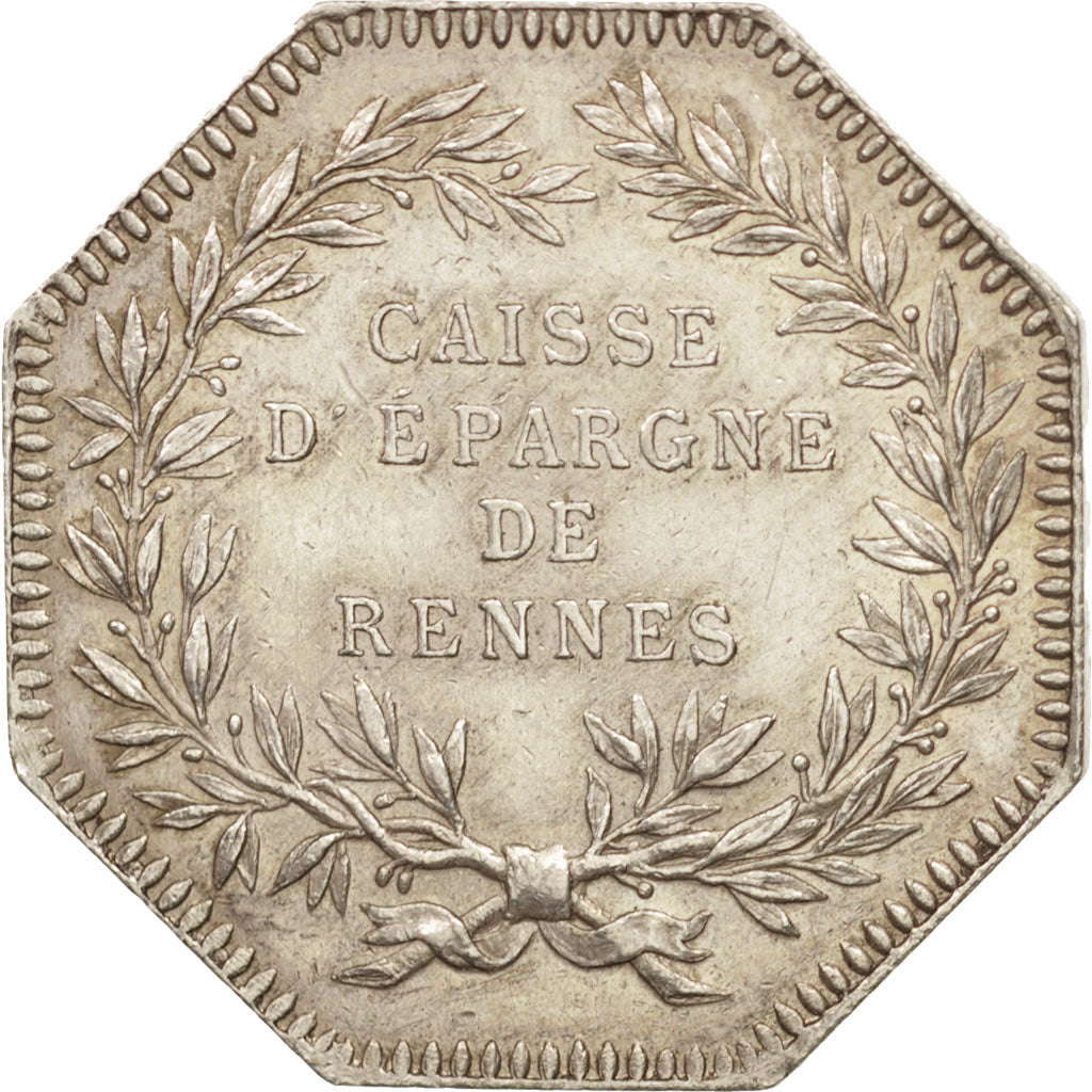 France, Token, Savings Bank, Caisse d'épargne de Rennes, AU(55-58), Silver