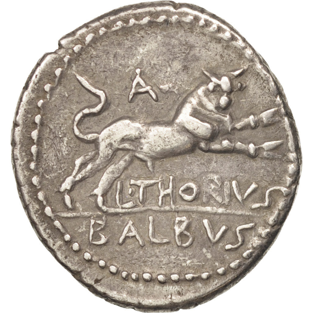 Coin, Thoria, Denarius, 105 BC, Roma, AU(50-53), Silver, Sear:5# 192