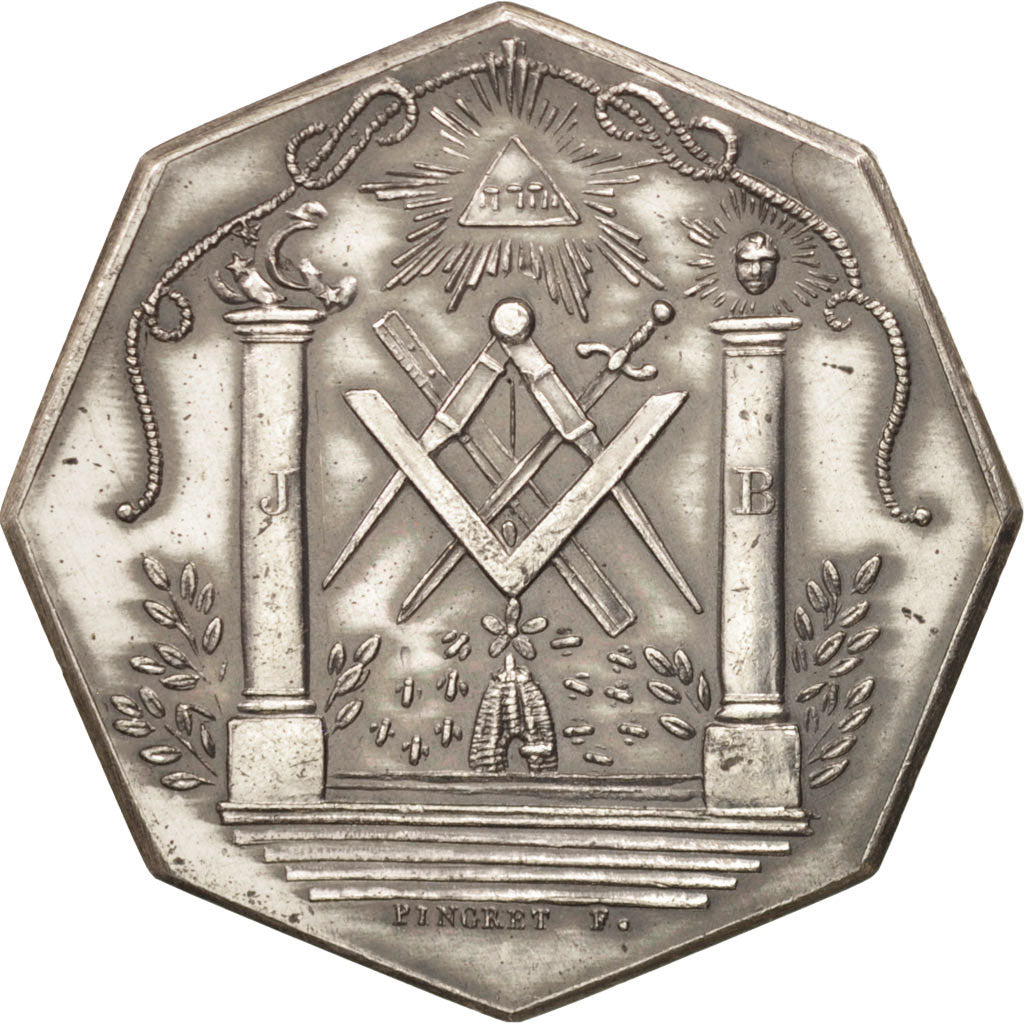France, Token, Masonic, Orient de Paris, Loge de Saint-Louis de France, 1816
