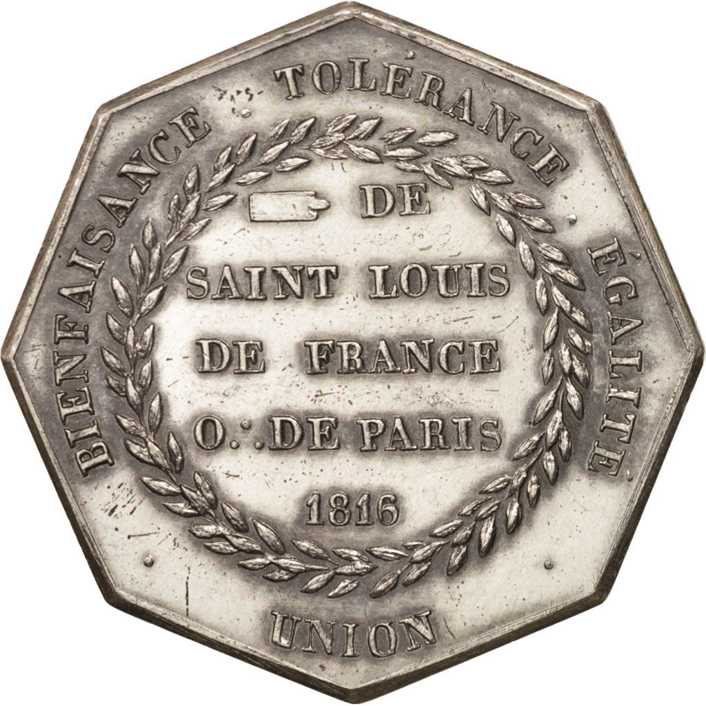 France, Token, Masonic, Orient de Paris, Loge de Saint-Louis de France, 1816