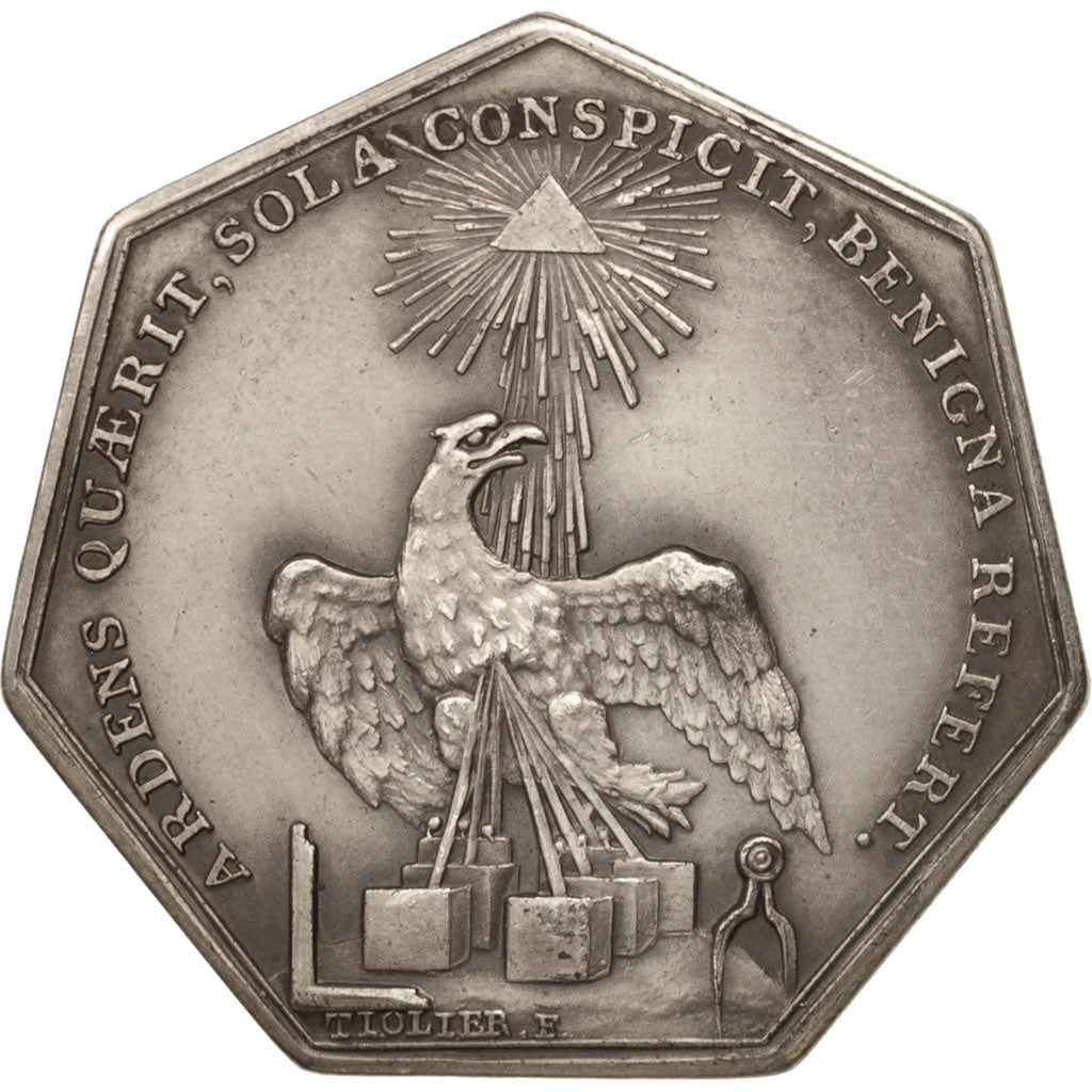 Francia, Token, Masonic, Orient de France, Loge de l'Océan Français, Tiolier