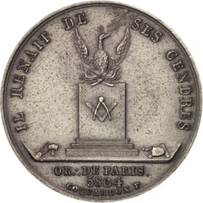 France, Token, Masonic, Orient de Paris, Loge du Phoenix, 1804, MS(63), Silver