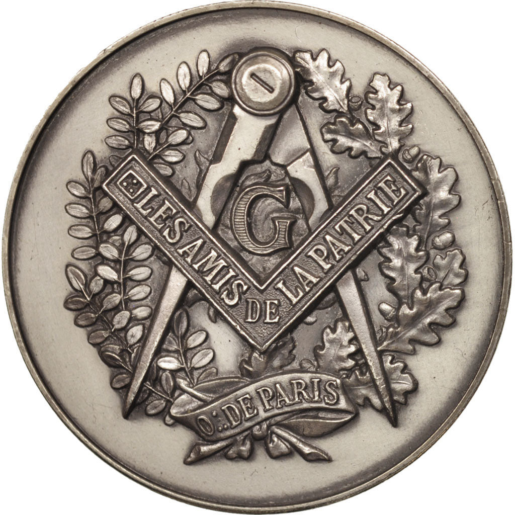 France, Token, Masonic, Orient de Paris, Loge Les Amis de la Patrie, MS(65-70)