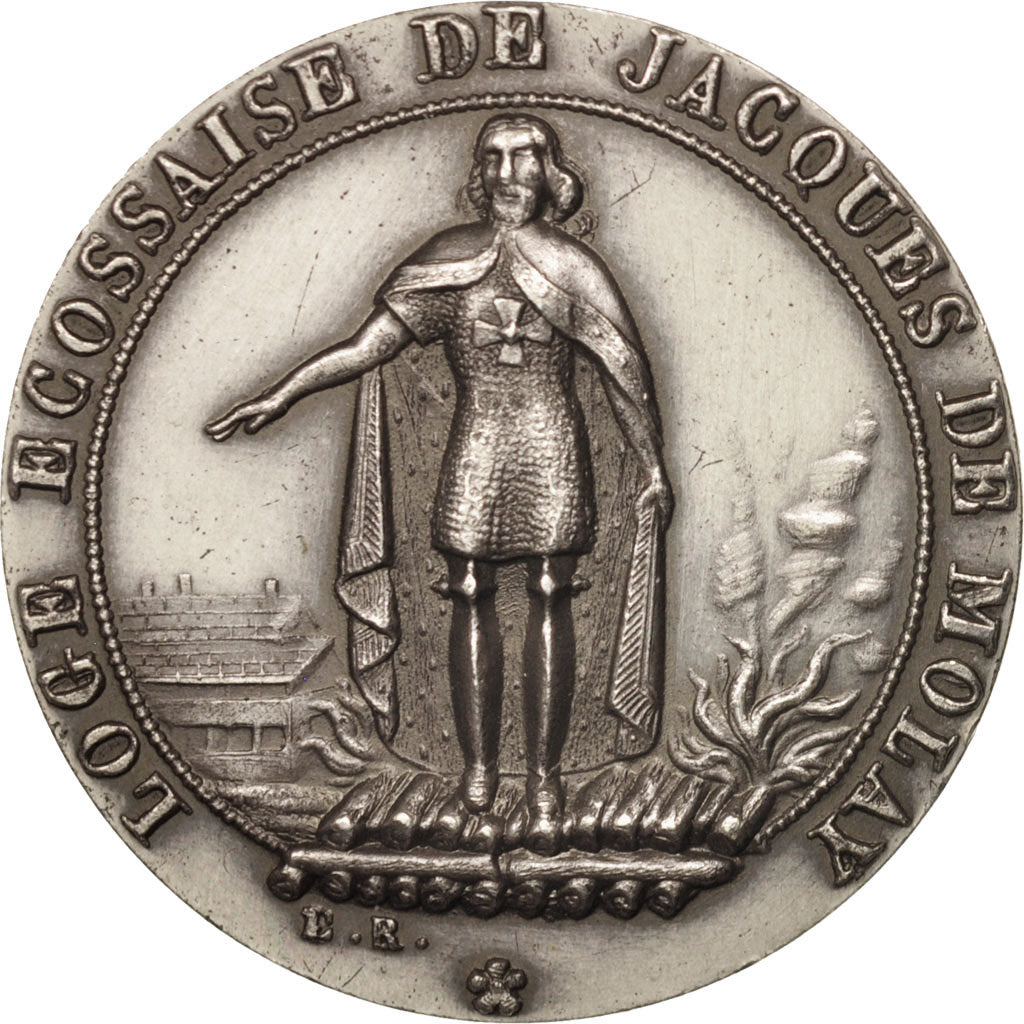 France, Token, Masonic, Loge Ecossaise de Jacques de Molay, MS(63), Silver