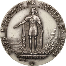 France, Token, Masonic, Loge Ecossaise de Jacques de Molay, MS(63), Silver