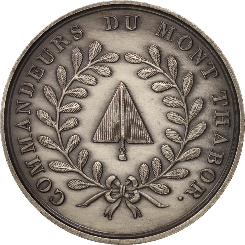 Francja, Token, Masoneria, Commandeurs du Mont Thabor, 1807, MS(65-70), Srebro