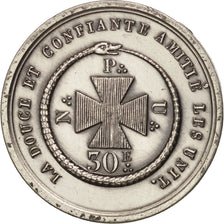 France, Jeton, Masonic, Loge des septs écossais réunis, FDC, Argent