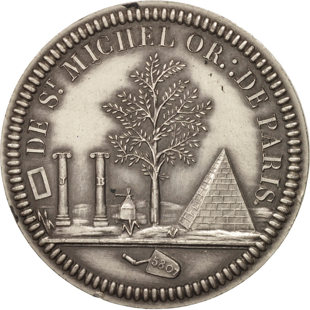 France, Token, Masonic, Orient de Paris, Loge de Saint Michel, 1807, MS(65-70)