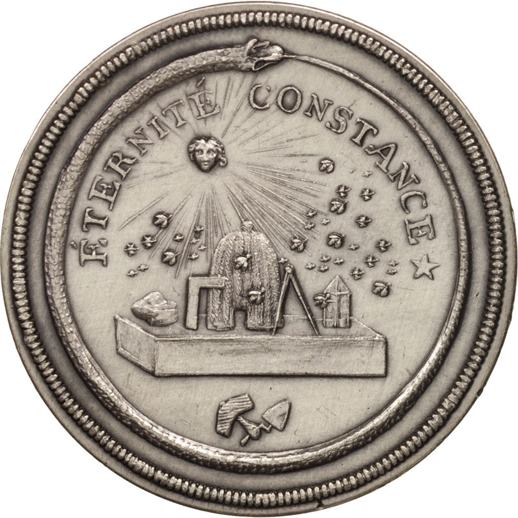 France, Token, Masonic, Orient de Saint-Quentin, Loge de la Philantropie, 1799