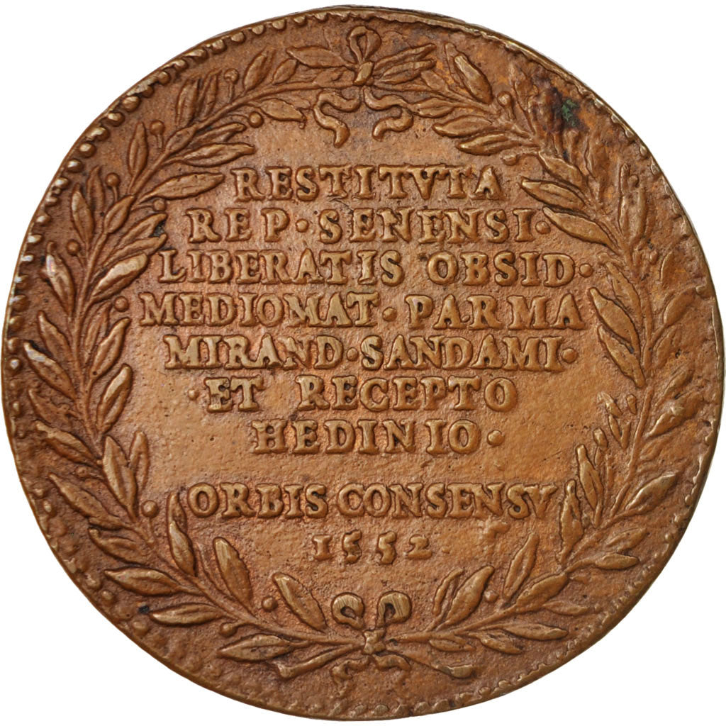 France, Medal, Henri II, restauration de la République de Sienne, 1552