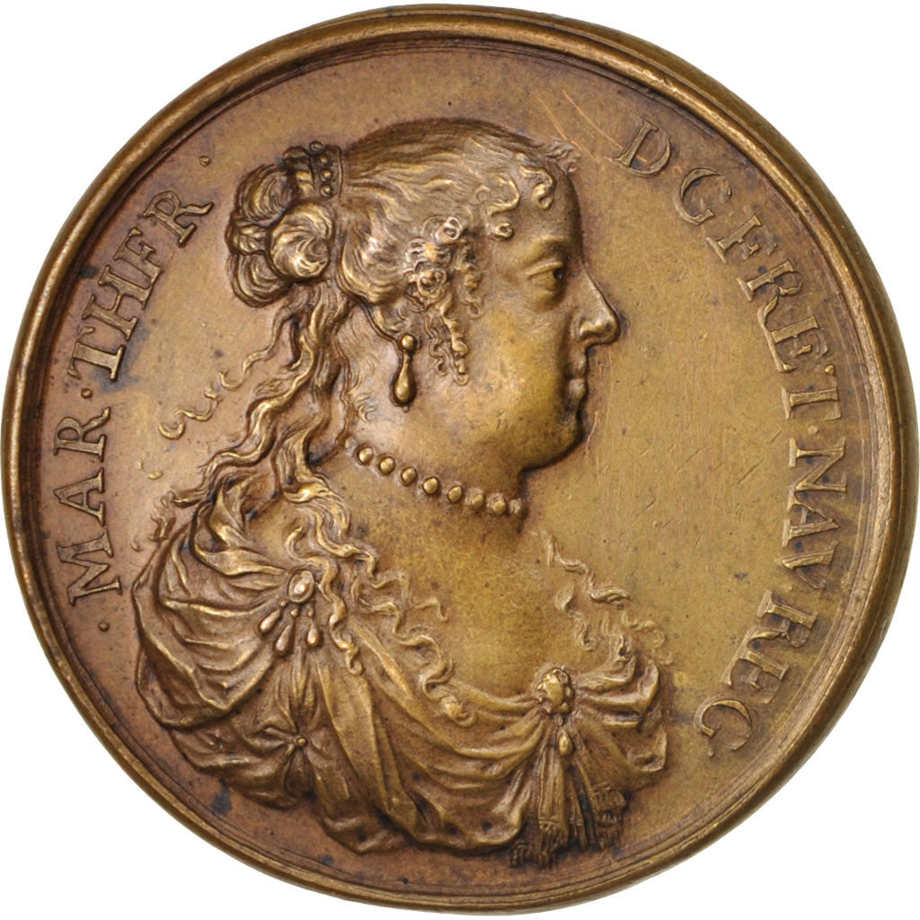 Francia, Medal, Louis XIV et Marie-Thérèse, History, XVIIth Century, EBC