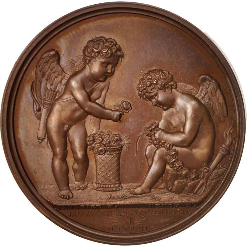 France, Medal, Mariage du Roi de Westphalie avec Catherine de Wurtemberg