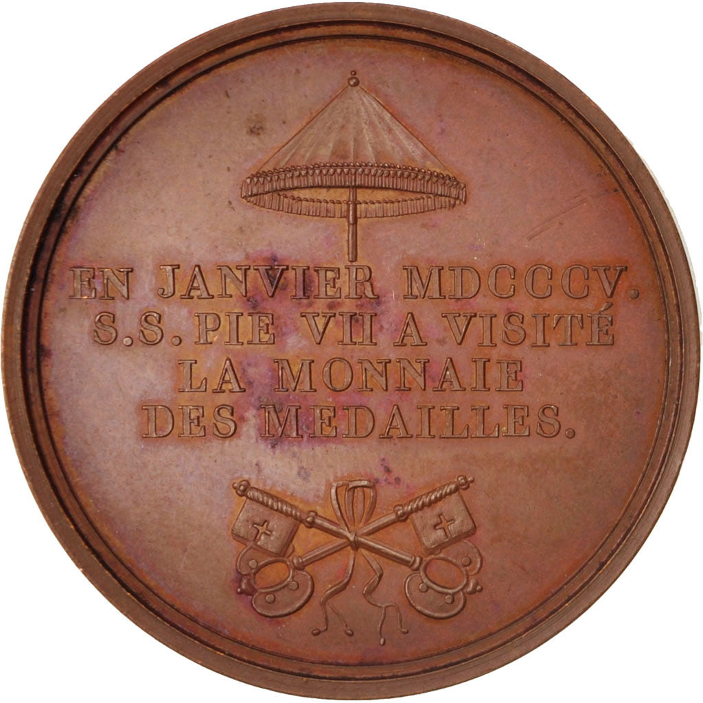 France, Medal, Visite du pape Pie VII à la Monnaie des Médailles, History