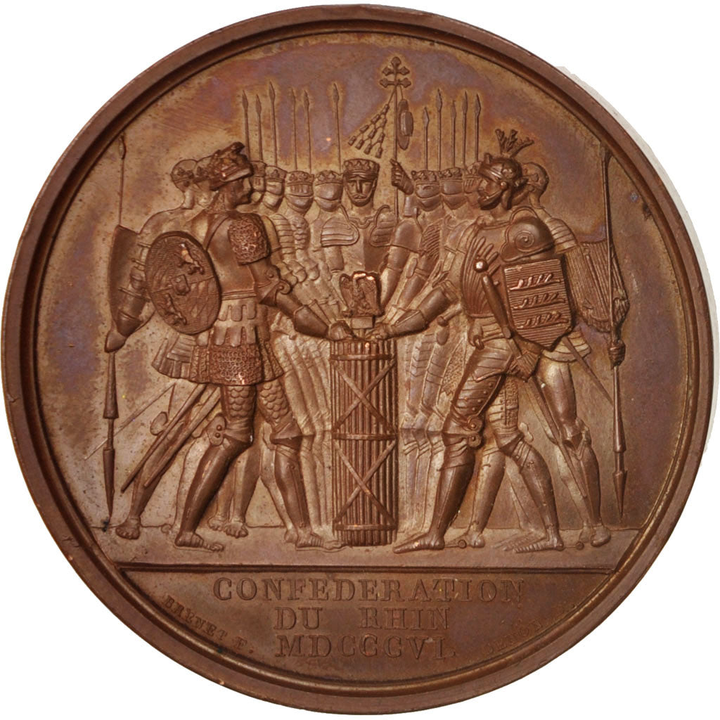 France, Medal, Napoléon Ier, Création de la Confédération du Rhin, 1806