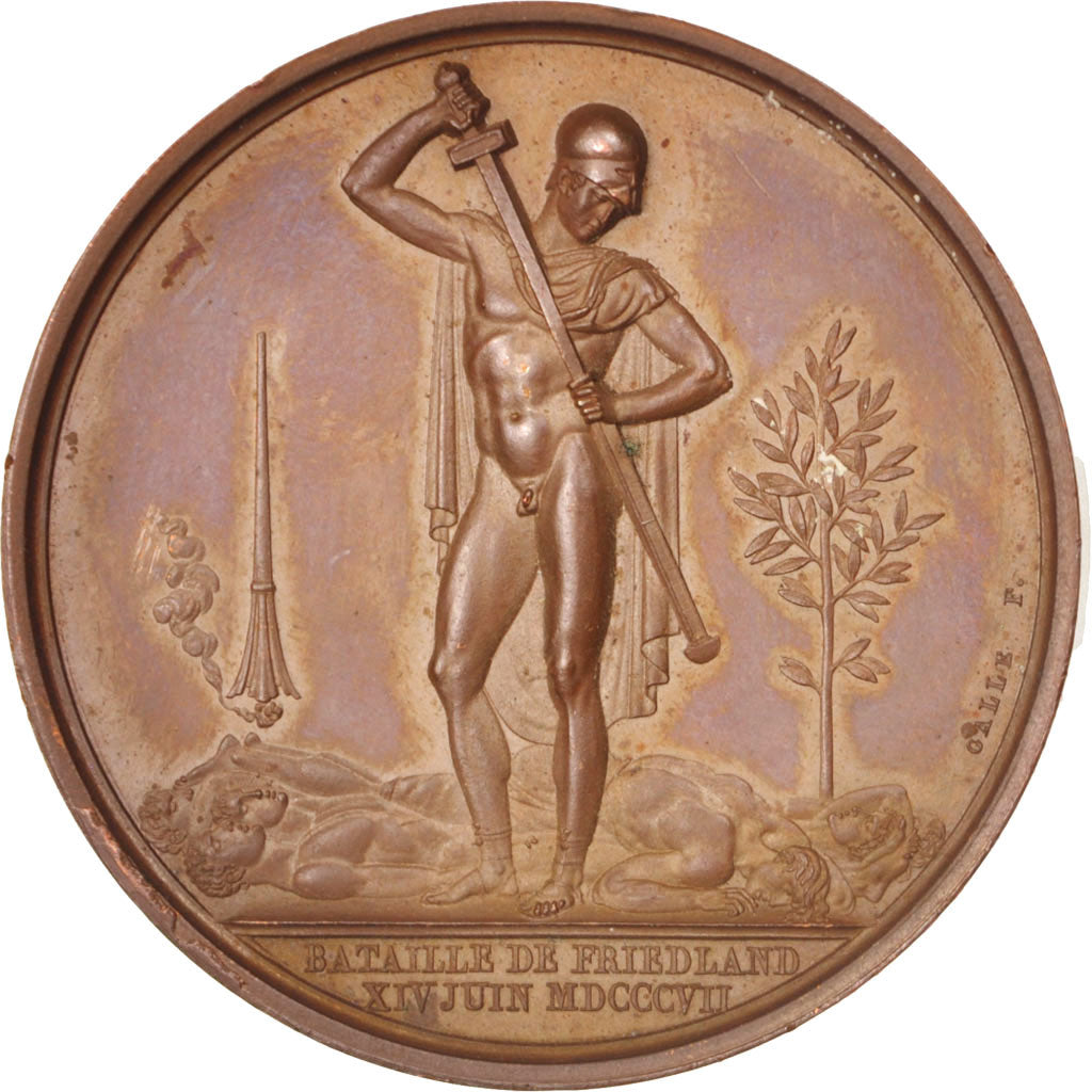 France, Medal, Napoléon Ier, Bataille de Friedland, History, 1807, Andrieu