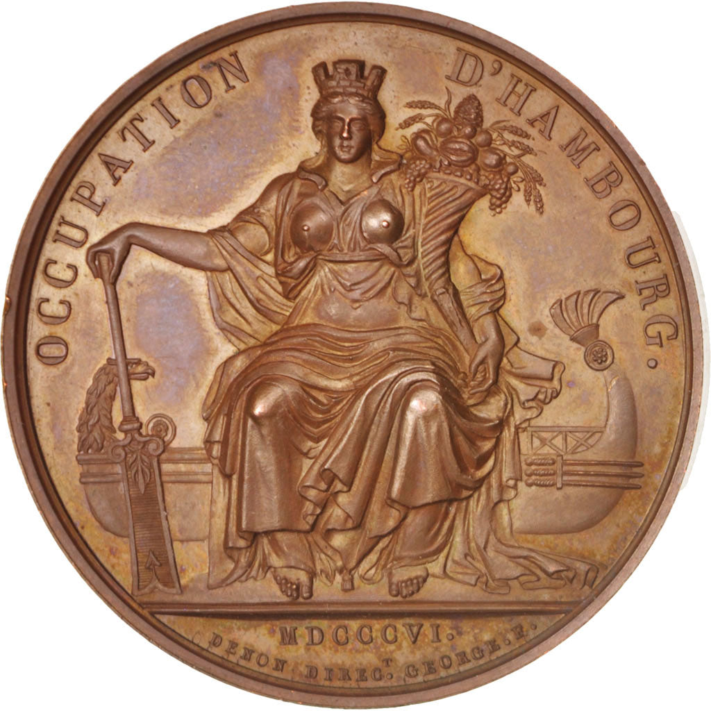 France, Medal, Napoléon Ier, Occupation d'Hambourg, History, 1806, Andrieu