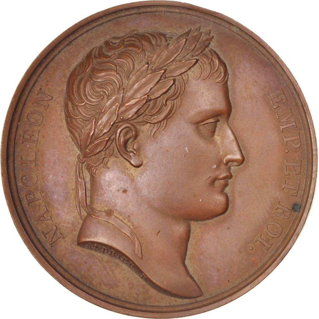 France, Medal, Napoléon Ier, Prise de Vienne, History, 1805, Andrieu, SUP