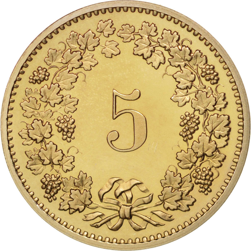 Coin, Switzerland, 5 Rappen, 1978, Bern, MS(65-70), Copper-nickel, KM:26