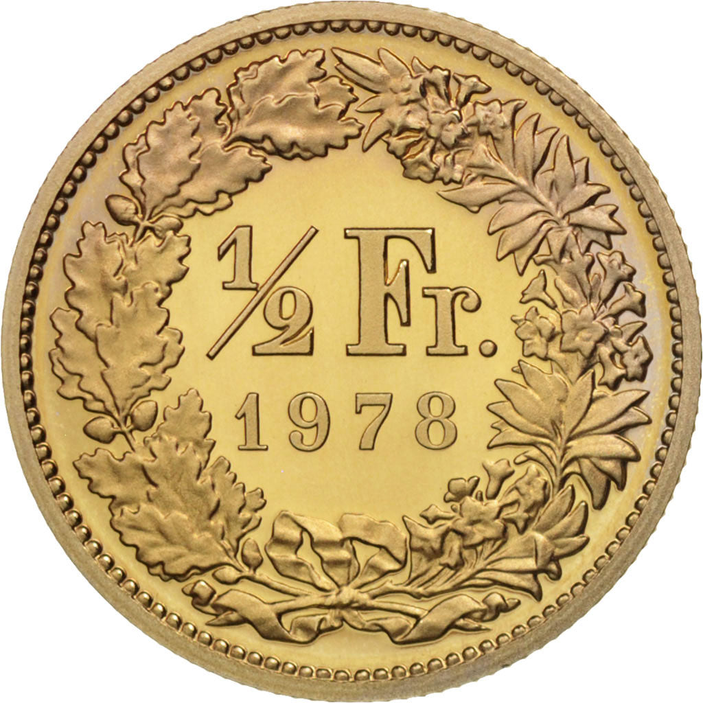 Coin, Switzerland, 1/2 Franc, 1978, Bern, MS(65-70), Copper-nickel, KM:23a.1