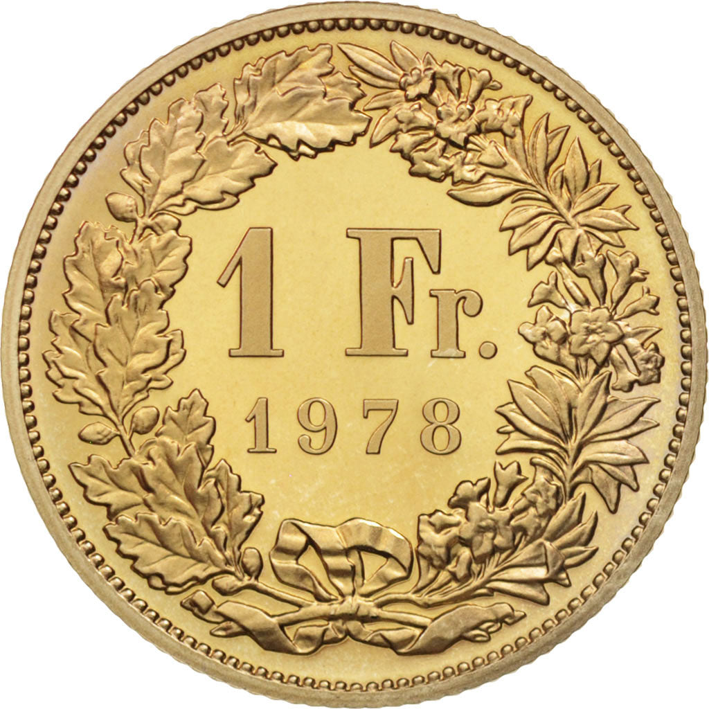 Coin, Switzerland, Franc, 1978, Bern, MS(65-70), Copper-nickel, KM:24a.1
