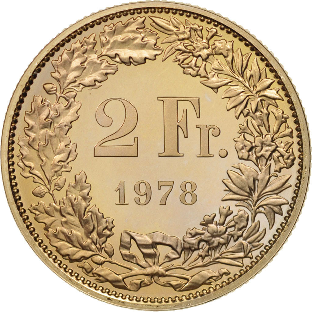 Coin, Switzerland, 2 Francs, 1978, Bern, MS(65-70), Copper-nickel, KM:21a.1