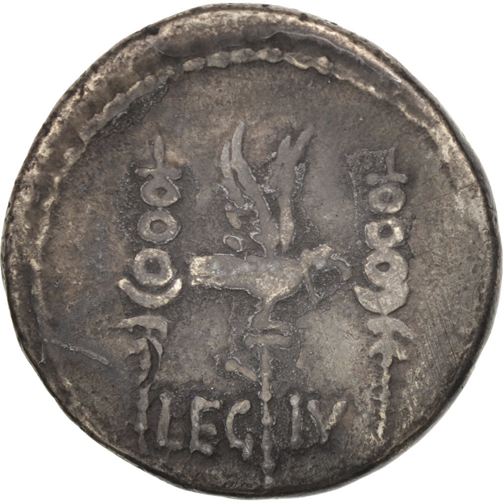 Moneta, Marcus Antonius, Denarius, 32-31, Roma, MB+, Argento, Crawford:544/23