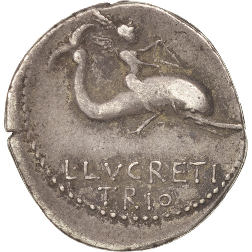 Coin, Lucretia, Denarius, 74 BC, Roma, EF(40-45), Silver, Crawford:390/2