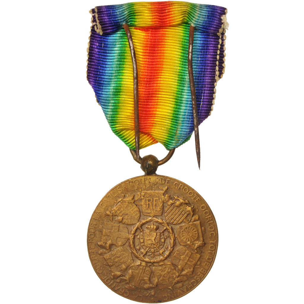 Belgio, Interallied Victory Medal 1914-1918, Politics, Society, War, Medal
