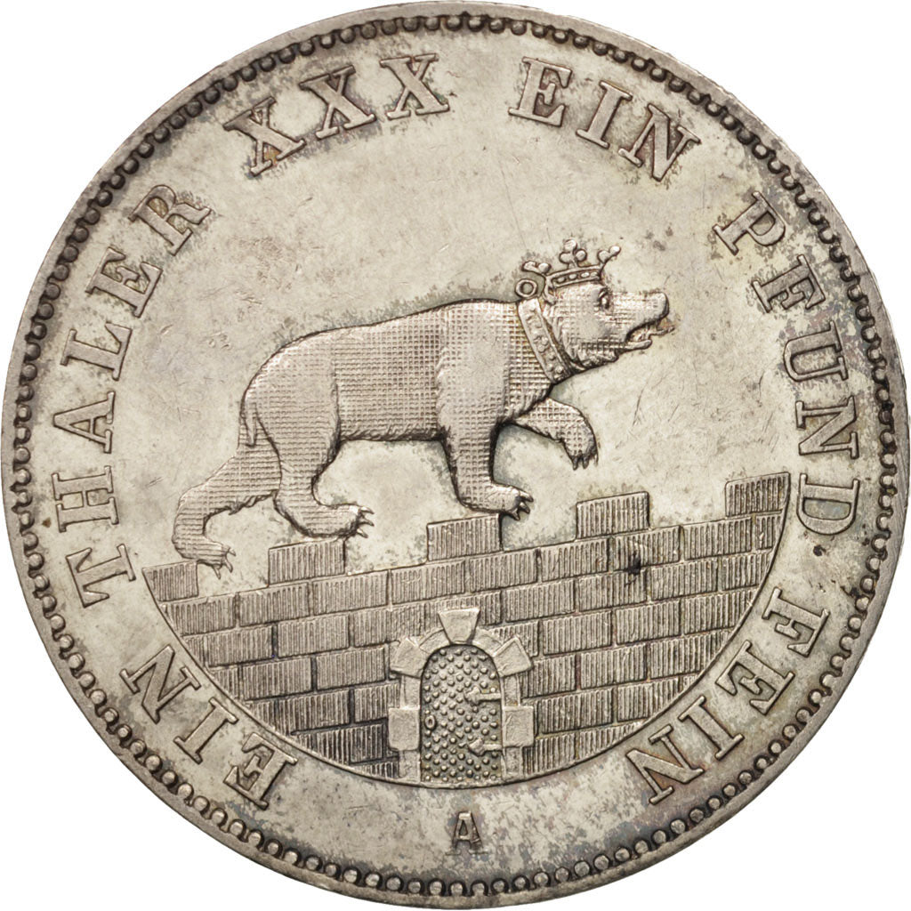 Moneta, Stati tedeschi, ANHALT-BERNBURG, Alexander Carl, Thaler, 1861, Berlin