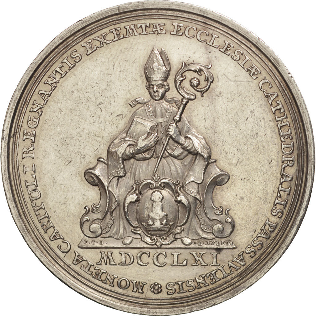 German States, PASSAU, Thaler, 1761, AU(55-58), Silver, KM:80