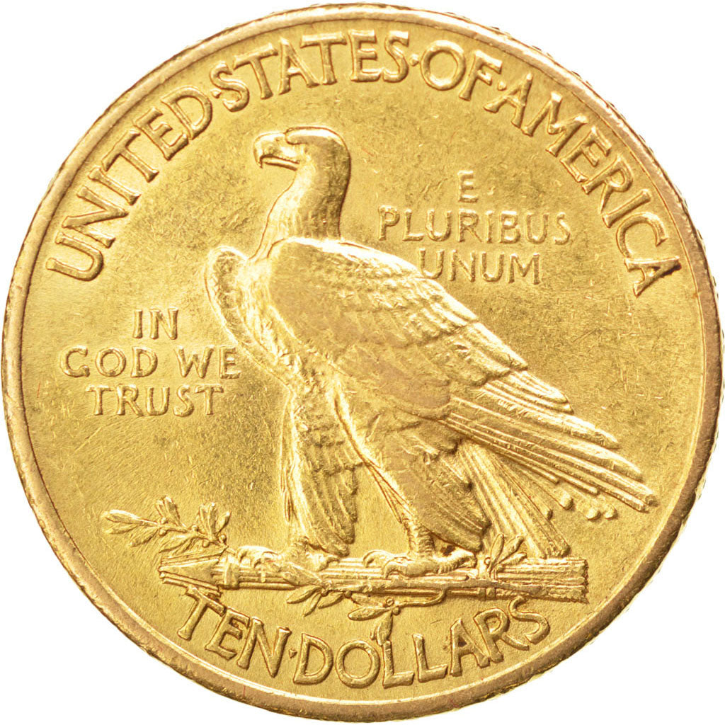 UNITED STATES, Indian Head, $10, Eagle, 1908, U.S. Mint, KM #130, AU(55-58),...