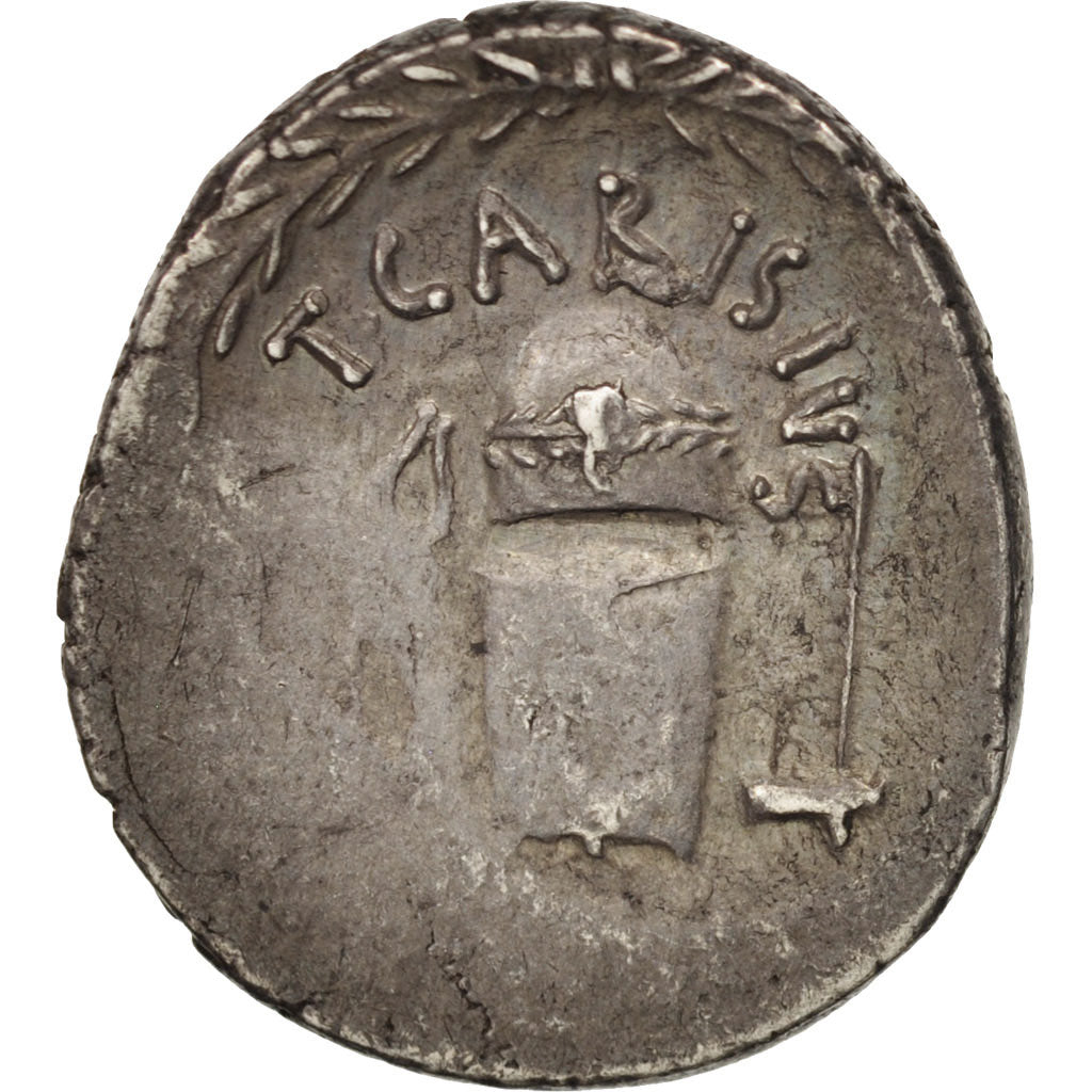 Coin, Carisia, Denarius, 46 BC, Roma, VF(30-35), Silver, Crawford:464/2