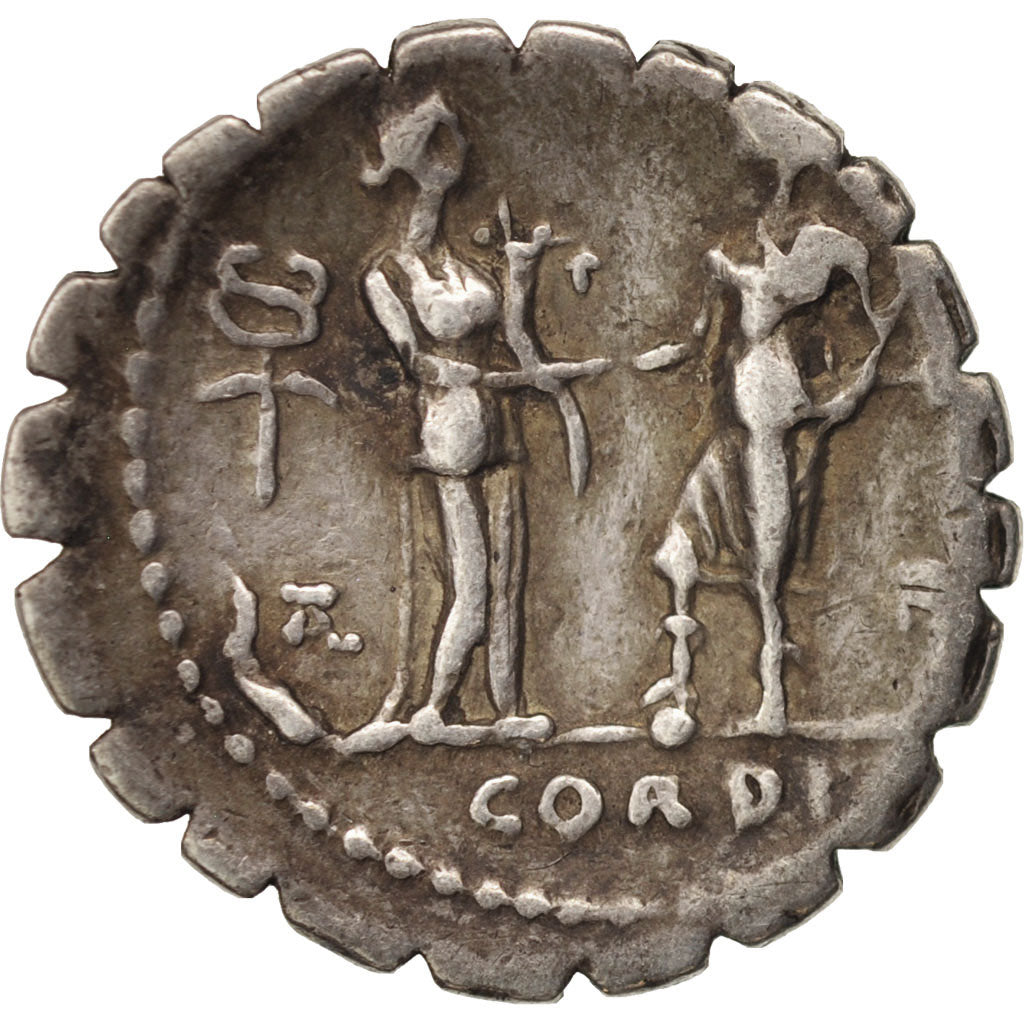 Monnaie, Q. Fufius Calenus and P. Mucius Cordus Scaevola, Denier, 70 BC, Roma