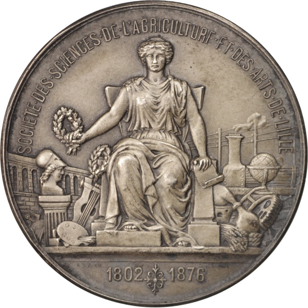 France, Medal, Ville de Lille, Sociétédes Sciences de l'Agriculture et des Arts