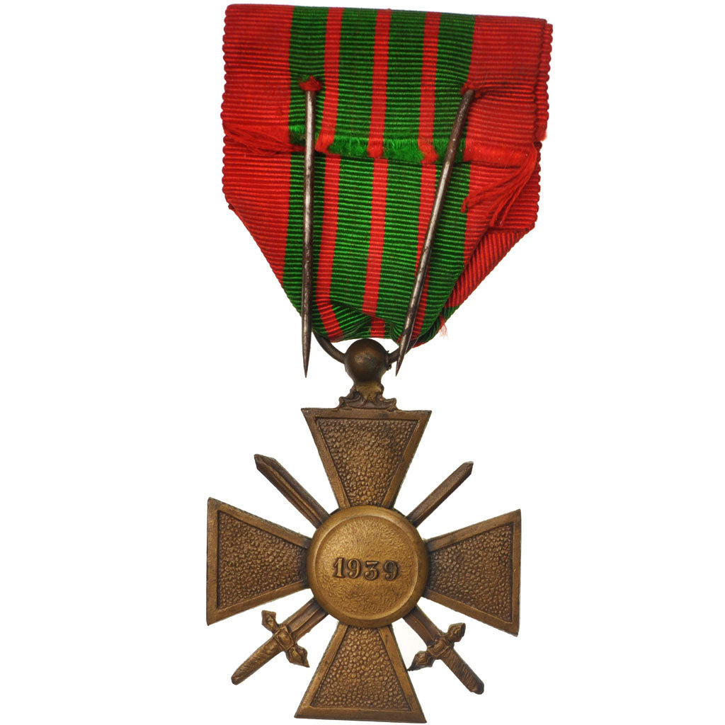 France, Croix de Guerre de 1939-1945, Medal, 1939, Very Good Quality, Bronze, 38