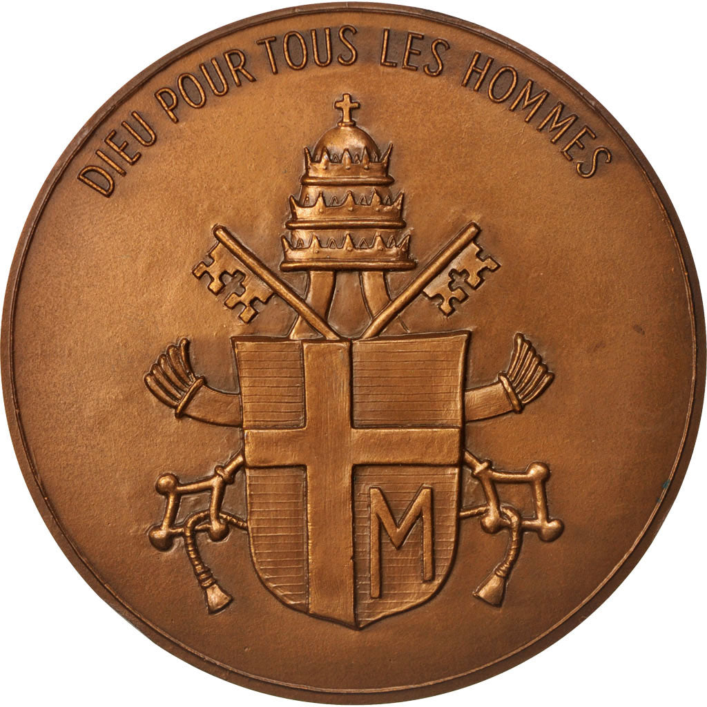 France, Medal, Jean-Paul II, Religions & beliefs, 1980, Belmondo, AU(55-58)