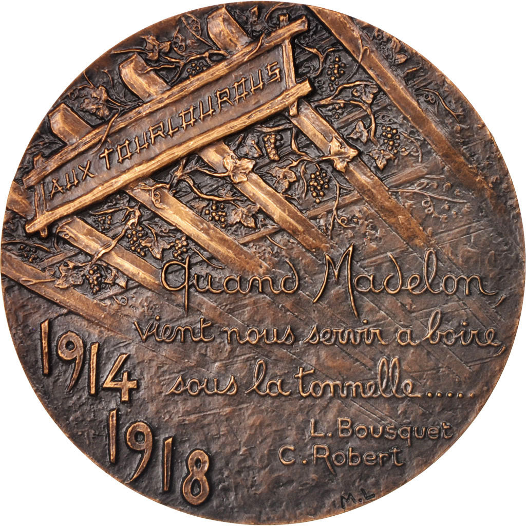 Francia, Medal, La Madelon, History, 1978, FDC, Bronce