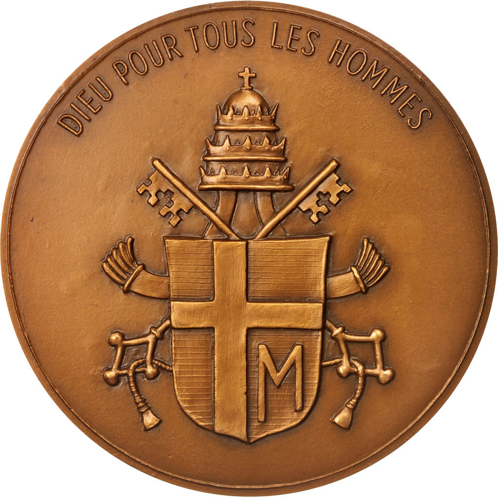 France, Medal, Jean-Paul II, Religions & beliefs, 1980, Belmondo, AU(55-58)