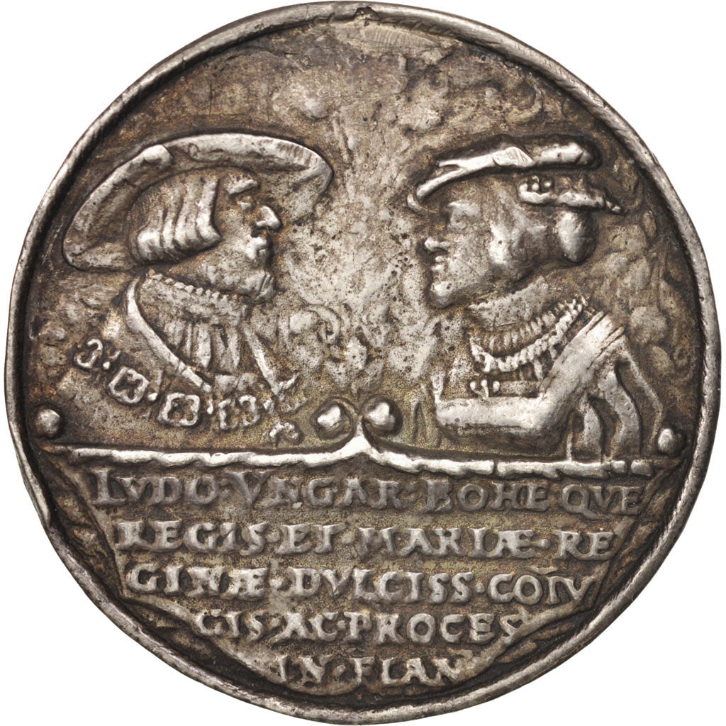 Allemagne, Medal, Ludwig II, Battle of Mohacs, History, 1526, TB, Argent