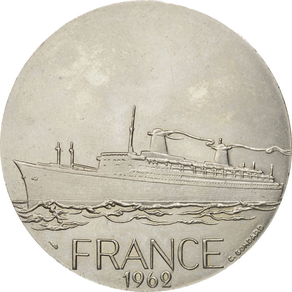 Frankreich, Medal, Le France, Shipping, VZ+, Cupro-nickel